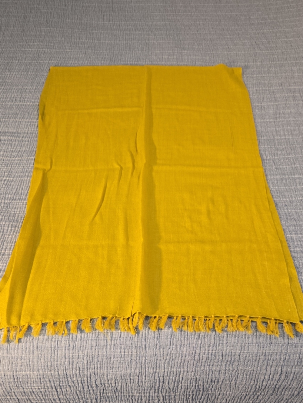 Vintage Chartruse Fringe Scarf/Wrap